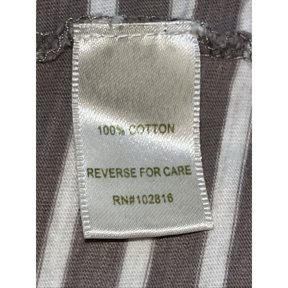 Garnet Hill Womens Striped Cotton Dress Midi 3/4 Sleeve Pockets Casual Size US 2 - Picture 5 of 8
